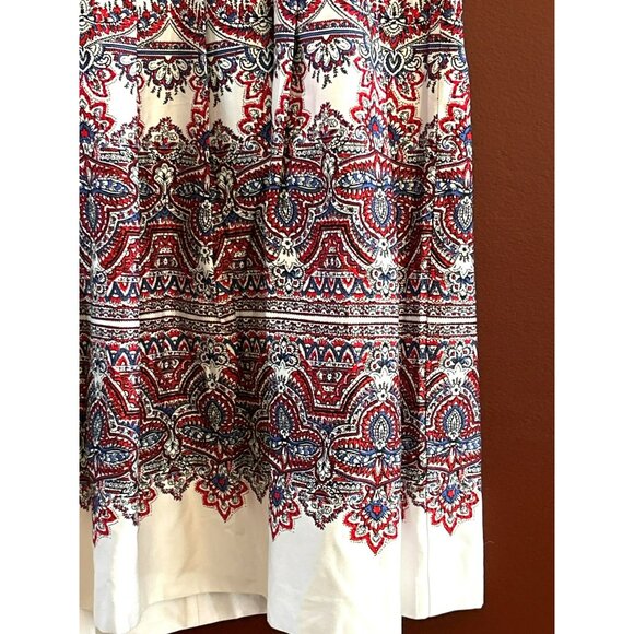 Talbots Women's Red White Blue Floral Knee Length Skirt Plus Size 18W NWT - Picture 3 of 5